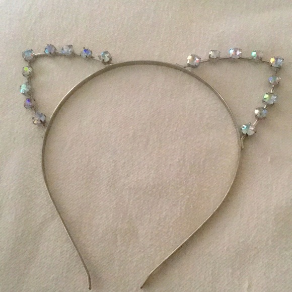 NWOT: Rhinestone Cat Ears Headband - (Spirit Halloween) NEW - Picture 6 of 6